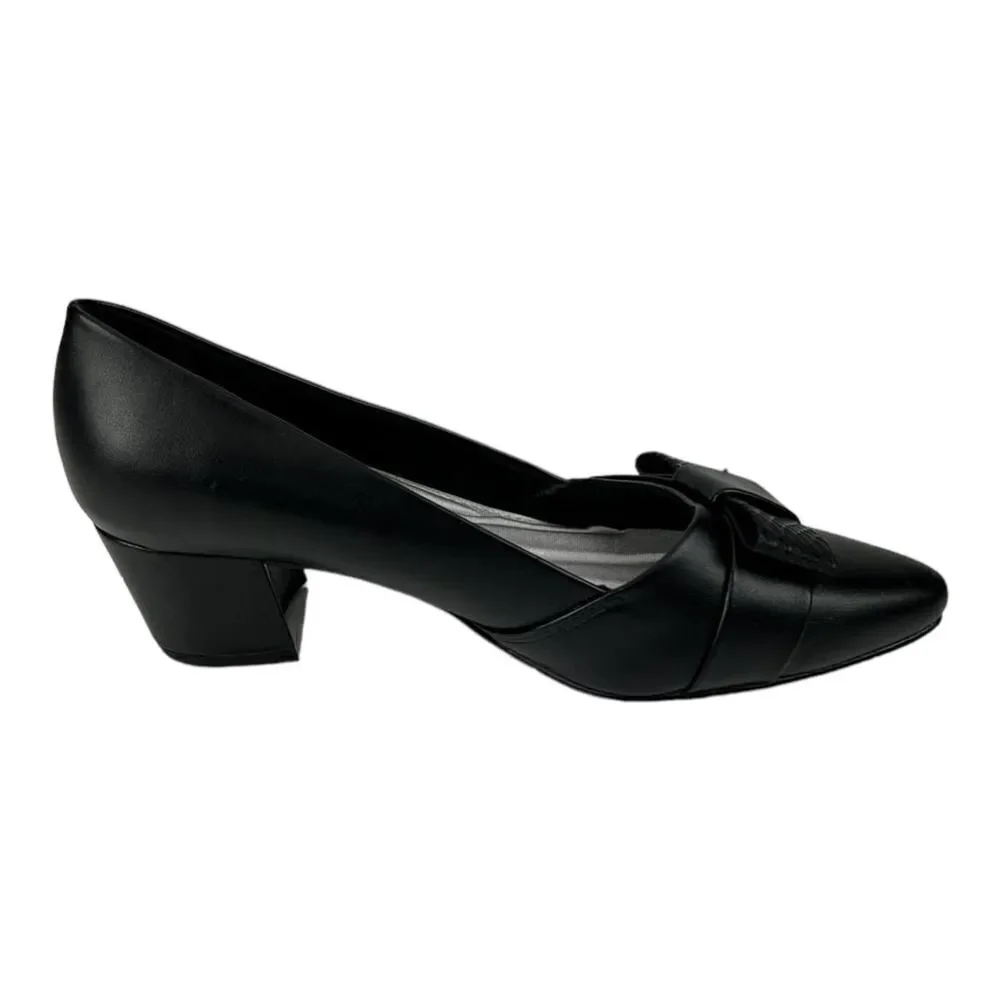 New Easy Street Women Black Shoes Pointed toe Slip-on Heels Pumps US 6.5